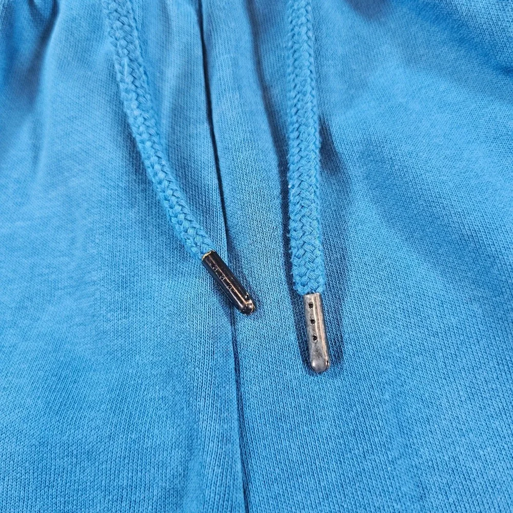 The North Face Mens Blue Fleece Shorts Elastic Waist Drawstring A4AAG Size Small